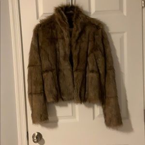 Abercrombie and Fitch NWT brown fur jacket coat